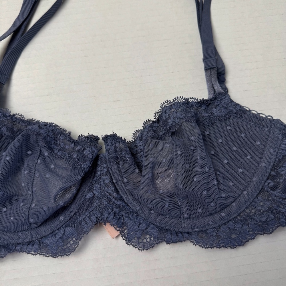 Victoria's Secret Dream Angels push-up without padding blue mesh 32C - Picture 2 of 7